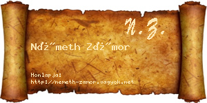 Németh Zámor névjegykártya